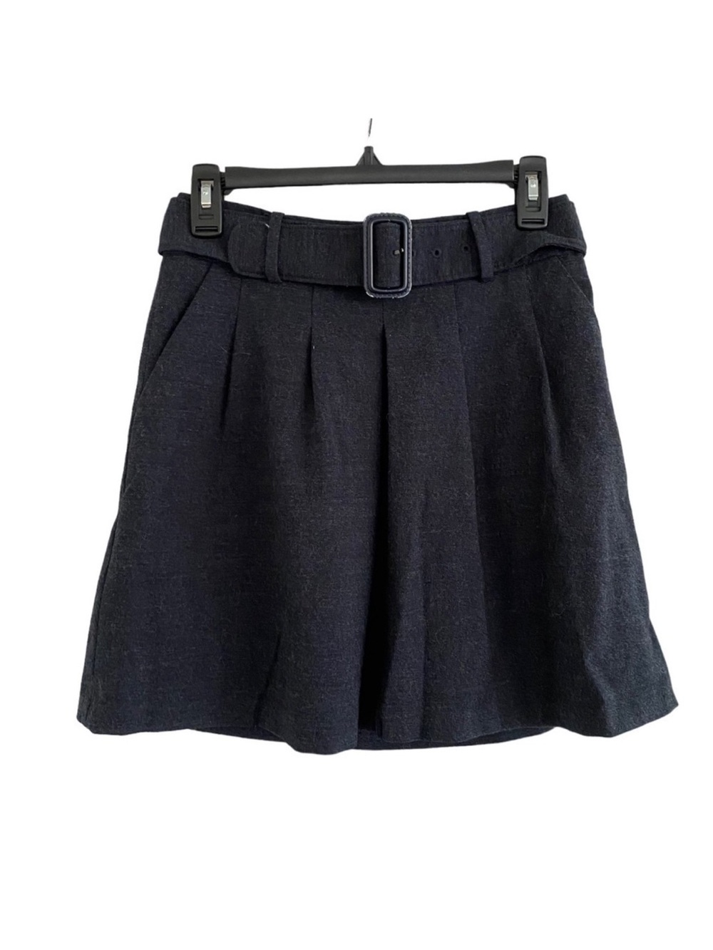 The Limited Skater Skirt Dark Gray (Grey) Belted Size 0